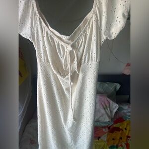 Cream white medium dress, worn once